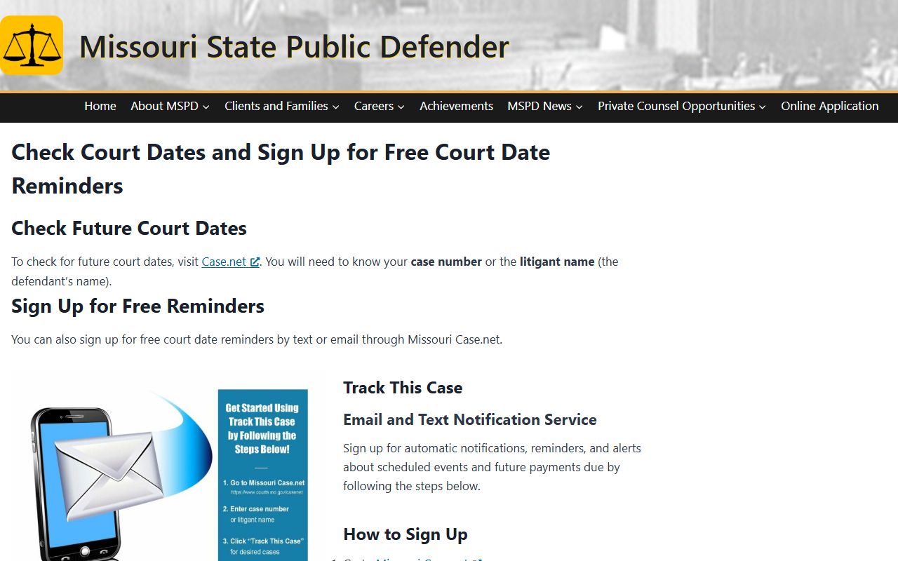 Taney County court records Case.net tracking instructions
