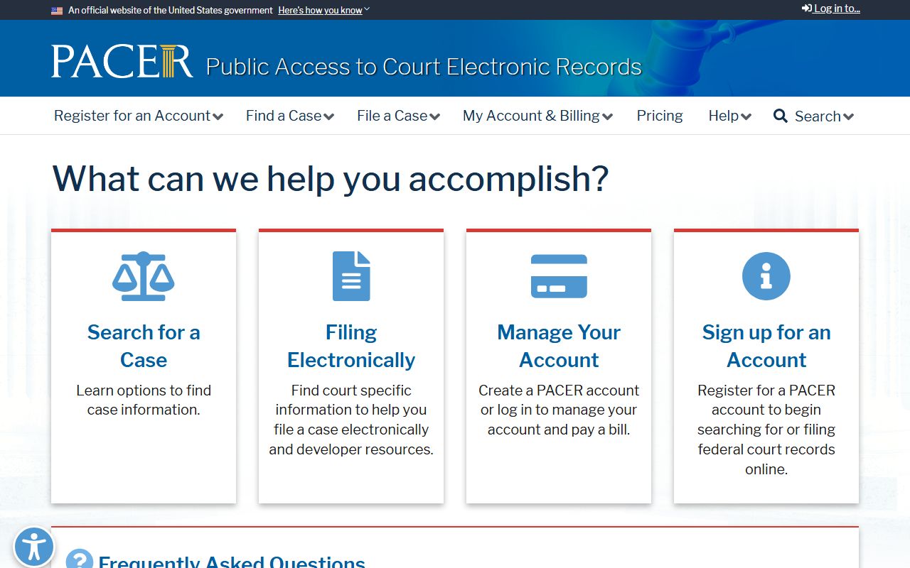 Taney County traffic court records PACER federal records access